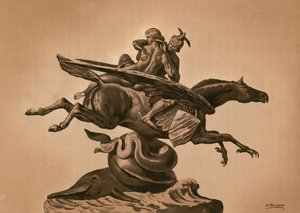 Statue von Roger und Angelica von Dionisio Baixeras Verdaguer