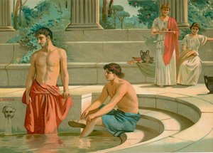 Telemachus und Pisistratus im Palast von Menelaos von Dionisio Baixeras Verdaguer