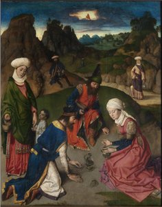 Polyptychon des Abendmahls: Die Ernte des Manna von Dirck Bouts