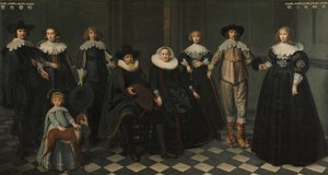 Porträt der Familie von Dirck Bas Jacobsz, Bürgermeister von Amsterdam von Dirck Dircksz. van Santvoort