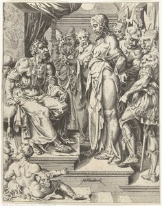 Christus vor Herodes von Dirck Volckertsz. Coornhert (attributed to)