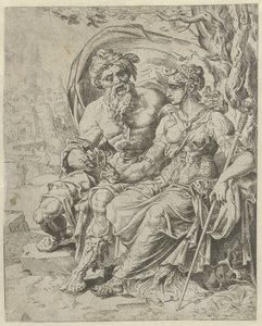 Juda gibt Tamar das Pfand (Geschichte von Juda und Tamar) von Dirck Volckertsz. Coornhert (attributed to)