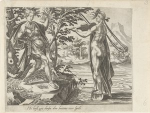 Die Unbeständigkeit des Glücks; Es ist leicht zu tanzen, wenn das Glück für dich spielt von Dirck Volckertsz. Coornhert (attributed to)