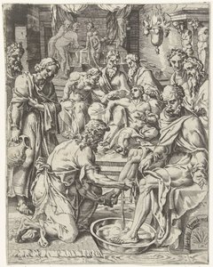Fußwaschung von Dirck Volckertsz. Coornhert (attributed to)