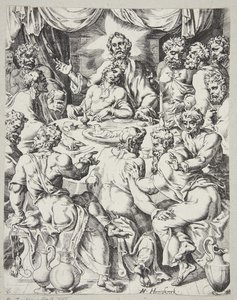 Das letzte Abendmahl von Dirck Volckertsz. Coornhert