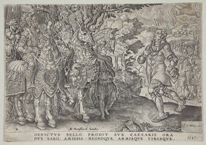 Die Kapitulation von Johann Friedrich, Kurfürst von Sachsen, nach der Schlacht bei Mühlberg von Dirck Volckertsz. Coornhert