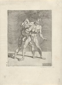 Zwei Ringer von Dirck Volckertsz. Coornhert