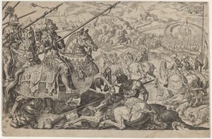 Suleiman der Prächtige gezwungen, die Belagerung von Wien aufzugeben von Dirck Volckertz Coornhert, after Maerten van Heemskerck