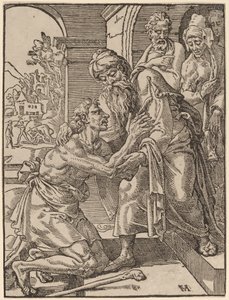 Die Rückkehr des verlorenen Sohnes von Dirck Volckertz Coornhert after Maerten van Heemskerck