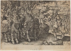 Die Kapitulation von Johann Friedrich, Kurfürst von Sachsen, nach der Schlacht bei Mühlberg