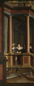 Eine siebenteilige dekorative Sequenz: Eine Außentreppe von Dirck van Delen