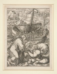 Christus geht auf dem Wasser von Dirk Jacobsz Vellert