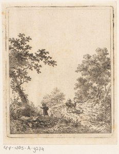 Waldweg mit Figuren