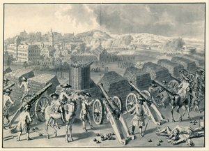Ansicht von Namur von Norden während der Belagerung von 1695 von Dirk Maas (possibly)