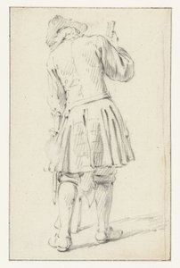 Stehender Soldat mit Gewehr, von hinten gesehen von Dirk Maas