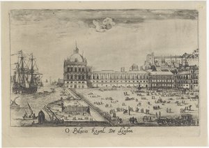 Ansicht des Königspalastes in Lissabon von Dirk Stoop