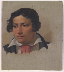 Porträt eines jungen Mannes mit rotem Halstuch von Ditlev Blunck