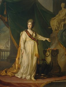 Katharina II. als Gesetzgeberin im Tempel der Göttin der Gerechtigkeit, 1783