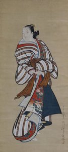 Stehende Kurtisane, die über ihre Schulter schaut, ca. 1715 von Dohan Kaigetsudo