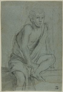 Sitzender Jüngling: Studie zur Geißelung des heiligen Andreas von Domenichino