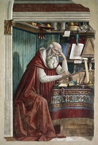 Heiliger Hieronymus in seinem Studierzimmer von Domenico Ghirlandaio