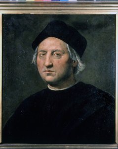 Porträt von Christoph Kolumbus - zugeschrieben Ghirlandaio, Schifffahrtsmuseum von Genua - Pegli