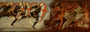 St. Michael und die Engel im Krieg mit dem Teufel von Domenico Ghirlandaio