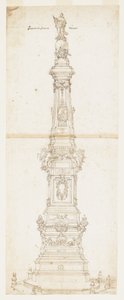 Entwurf für den Obelisken des Hl. Dominikus, Piazza San Domenico Maggiore, Neapel