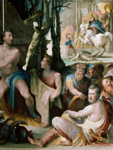 Friesland: Das Opfer des Kodros, König von Athen, Detail von Domenico Beccafumi