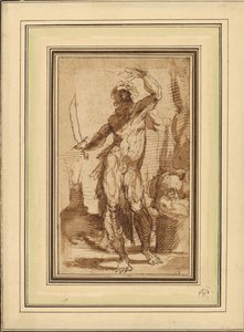 Studie für die Figur Abrahams von Domenico Beccafumi