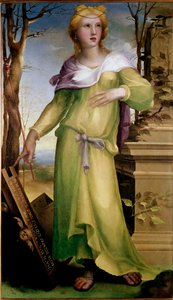 Tanaquil, Ehefrau von Tarquinius dem Älteren, König von Rom. Nach dem Tod ihres Mannes sicherte sie die Nachfolge ihres Schwiegersohns Servius Tullius von Domenico Beccafumi