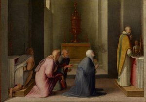Die wunderbare Kommunion der Heiligen Katharina von Siena, ca. 1513-15 von Domenico Beccafumi