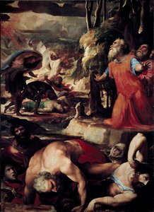 Die Bestrafung von Korach, Dathan und Abiram von Domenico Beccafumi