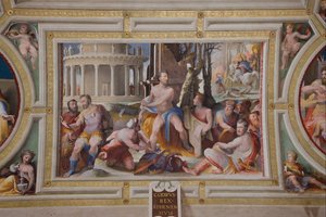 Das Opfer des Kodros, König von Athen Öffentliche Tugenden griechischer und römischer Helden, 1529-1535 von Domenico di Pace Beccafumi  