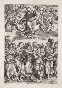 Die Himmelfahrt der Jungfrau, 1517 von Domenico Campagnola