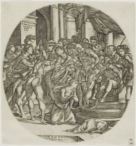 Die Enthauptung der Heiligen Katharina von Domenico Campagnola