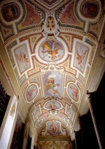 Fresko der Decke der Loggia der Villa Medicea, genannt die Ferdinanda, 1596-1600