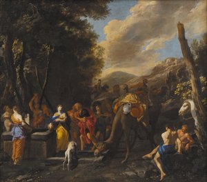 Rebekka und Eliezer am Brunnen