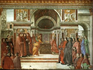 Erscheinung des Engels an Zacharias von Domenico Ghirlandaio