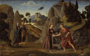Begegnung des Christusknaben mit dem Johannesknaben von Domenico Ghirlandaio