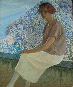 Calma argentea. Porträt von Alma Fidora, 1922 von Domenico Guerello