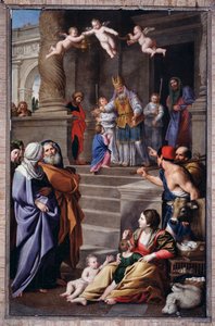 Darstellung des Heiligen Thomas von Villanova, der Wohltätigkeit übt