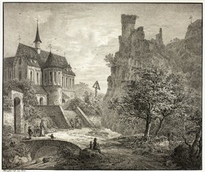 Kirche in Kobern an der Mosel von Domenico Quaglio