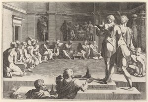 Das Bankett von Alexander dem Großen, 1544-46 von Domenico del Barbiere