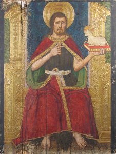 Tafel mit dem thronenden Johannes dem Täufer vom Retabel von Domingo Ram
