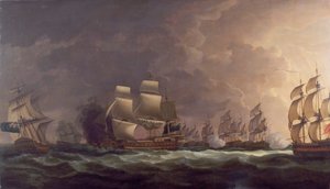 Die Mondscheinschlacht: die Schlacht vor Kap St. Vincent von Dominic Serres