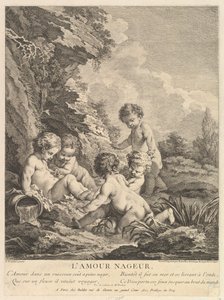 Kind schwimmt, ca. 1741 von Dominique Sornique