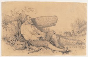 Schlafender Feldarbeiter von Dominique Louis Papety