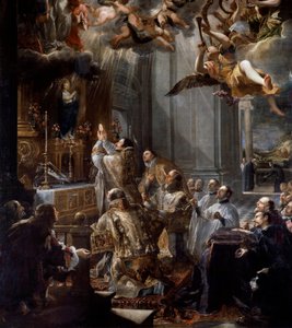 Gründungsmesse des Ordens der Dreifaltigkeit (Detail) von Don Juan Carreno de Miranda