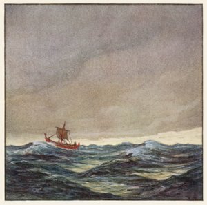 Rudyard Kipling: Lied vom Roten Kriegsschiff (Farblithografie) von Donald (after) Maxwell